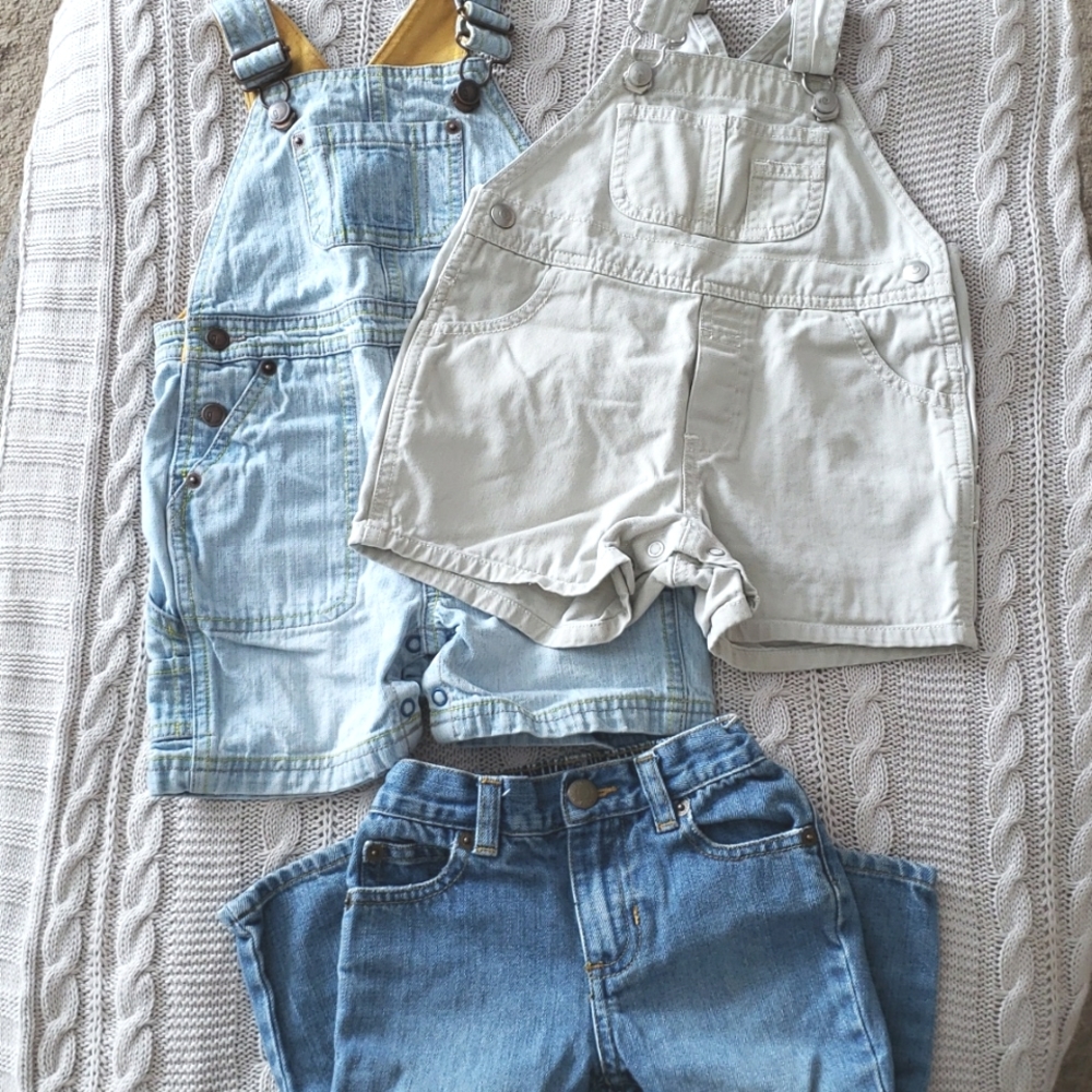 Boy's Overalls and Jeans - lot of 3